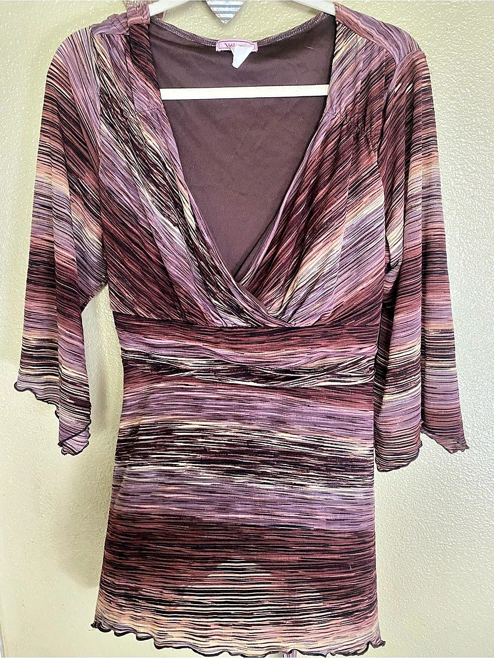 Y2k Vol.1 women Abstract Tunic in Purple & Brown Like New